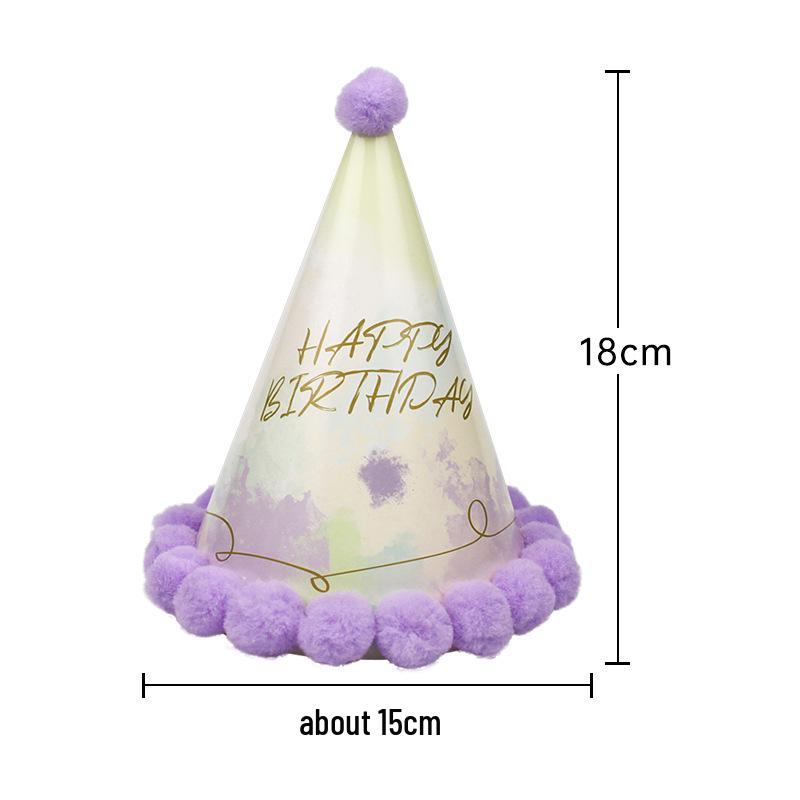 Cartoon Unicorn and Bear Birthday Hat for Kids - Cake Party Decoration