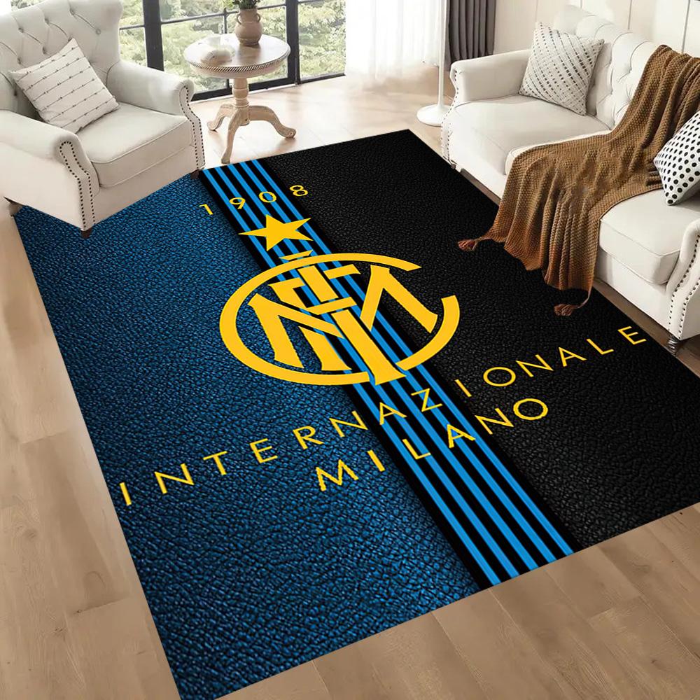 Inter Milan Area Rug Perfect For Living Rooms Hallway Entryway Dormitory Antislip Carpet Anime Office Decor