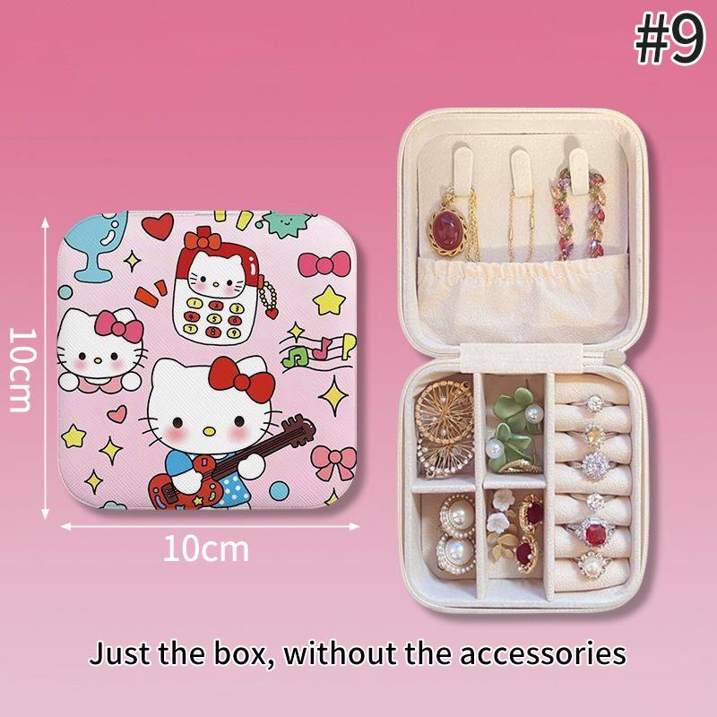 Leather  Jewelry Box Earrings Necklaces Rings Storage Box Travel Portable Ring Box Jewelry Organization Girls Gifts