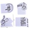 10Pcs/Set Self-adhesive Music Note Sticky Notes Smooth Writing 30 Sheets/Book Writing Memo Pad Creativity Various Music Shapes