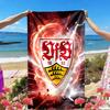 VfB Stuttgart Druck Strandtuch, Vielseitiges Leichtes Saugfähiges Strandtuch für Pool Surfen Yoga Badezimmer, Perfektes Geburtstags-Urlaubsgeschenk