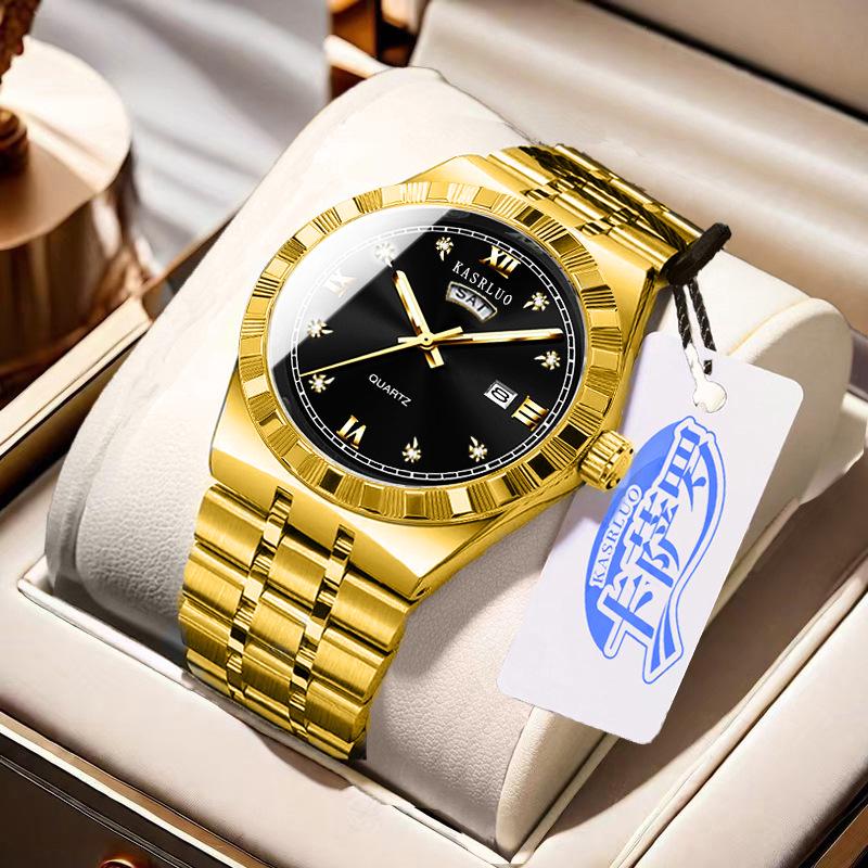 Men's 2025 Stainless Steel Waterproof Luminous Calendar Fashion Wristwatch