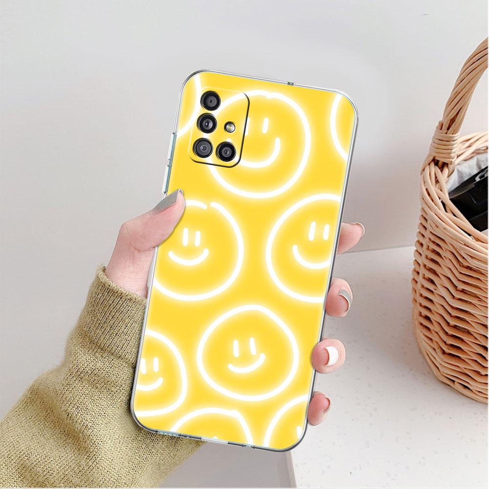 

Clear Case For Samsung Galaxy A52 A12 A51 A32 A21s A71 A32 A22 50 A70 A31 A72 5G Phone Cover Smile Samsung A30