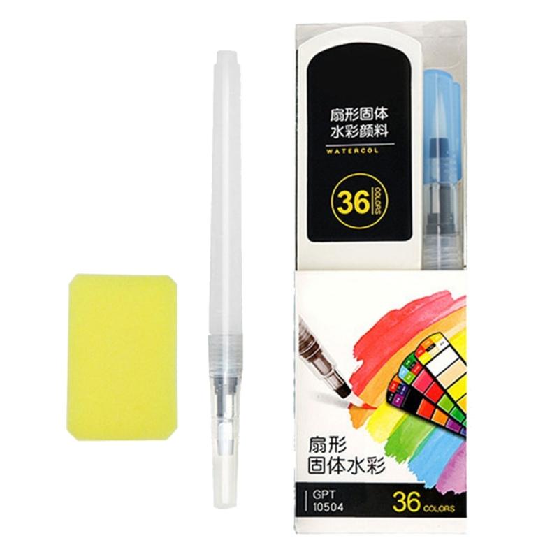 

24/36 Color Watercolor Paint Set with Watercolor Brush for Painting Solid Watercolor Pigment for Artist Beginner Kid