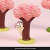 Handmade Japanese Zakka Cat Ornaments: Cute Cherry Blossom Resin Decor for Home