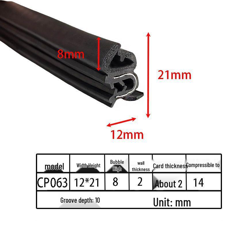 Customizable EPDM U-Shaped Rubber Sealing Strip for Electrical Cabinets and Car Doors