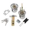 Door Set Knob Handle Lock With Key Privacy Passage Round Home Sliver Bathroom Entrance Stainless Steel Ball Practical Useful