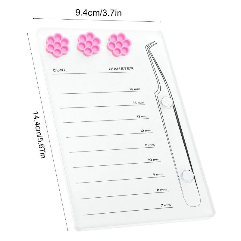 Eyelash Extension Scale Holder Magnetic Acrylic Lash Board with Glue Pallet Cup False Eyelashes Pad Lash Makeup Tools Wholesale