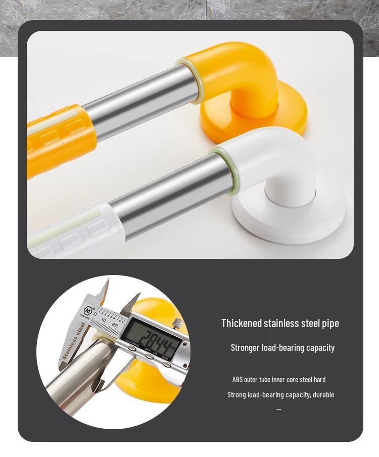 Barrier-Free Stainless Steel Safety Handrail for Elderly and Disabled - Anti-Slip Grab Bar for Toilet and Washroom