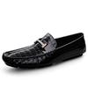 5857 Men'S Doudou Shoes, One Pedal Flat-Soled Loafer Driving Leather Shoes Low-Top Foot-Fitting Genuine Leather Cowhide Surface Single Shoes