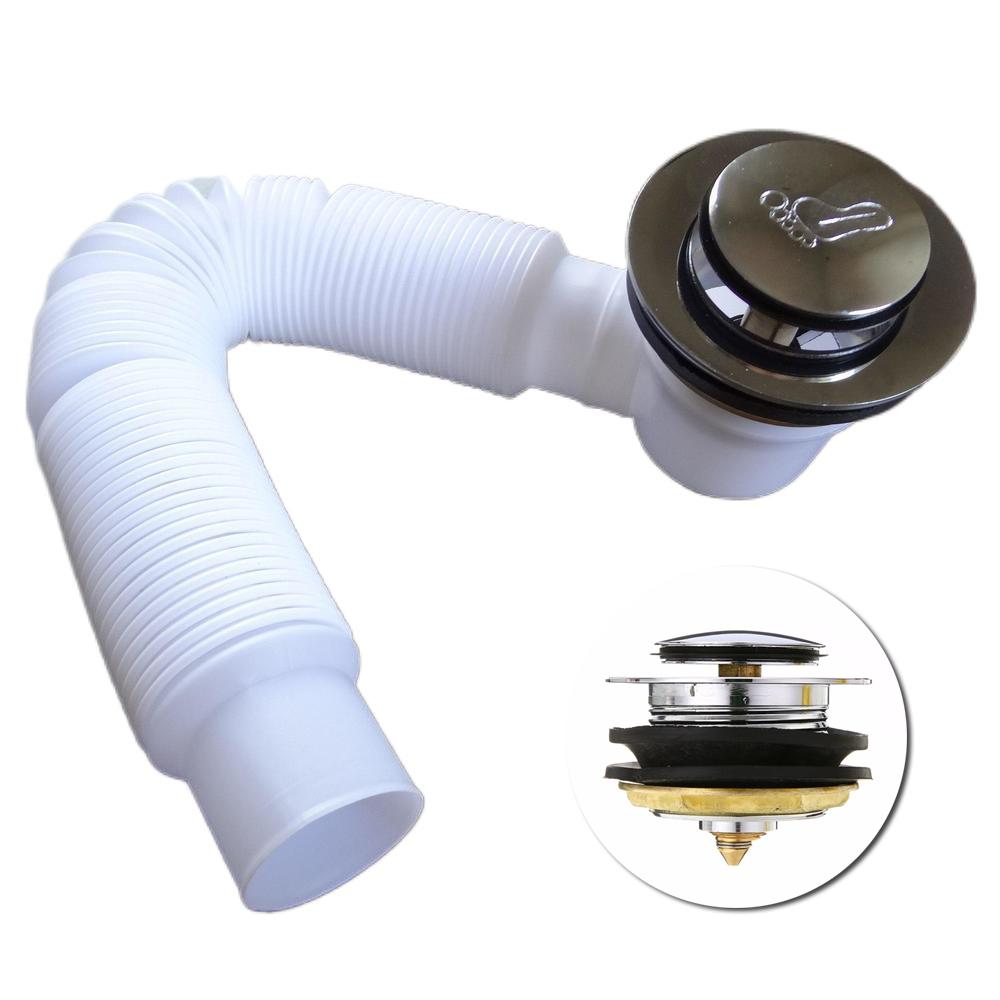 Bathtub Spring Up Drains Bath Shower Basin Sink Drain Filter Strainer Waste Finished Drainer Bathroom