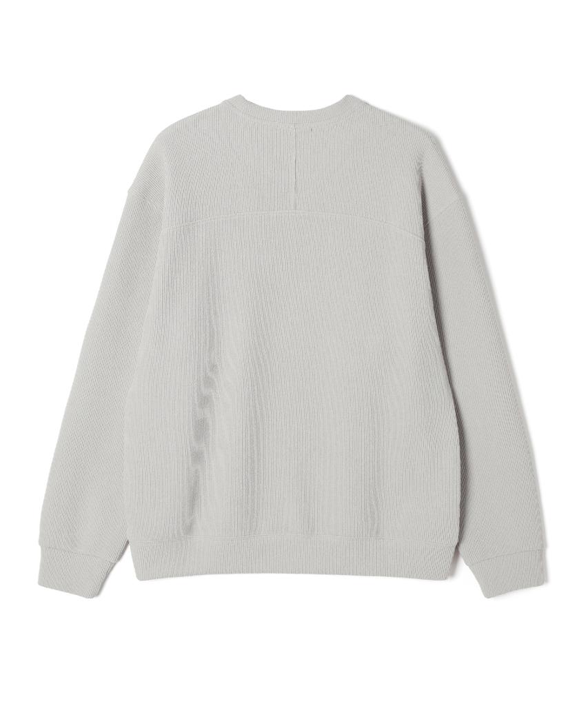 ADHOC Men'S Ribbed Sweatshirt (Lt-Grey) (Hc2Lt04)