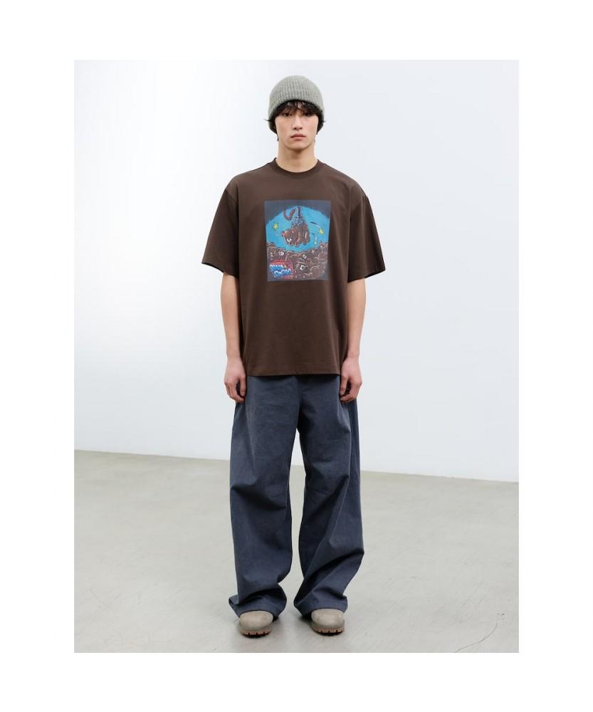 Saendeusaundeu (Unisex) Colored Overduck Pants Ash