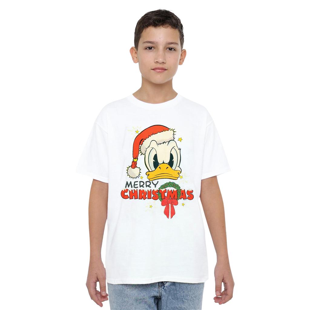 Disney Childrens/Kids Merry Christmas Donald Duck T-Shirt