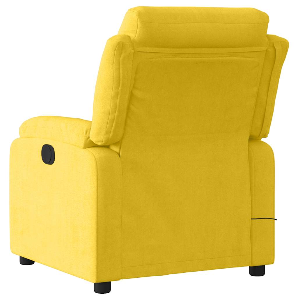 Electric Massage Chair Yellow Velvet