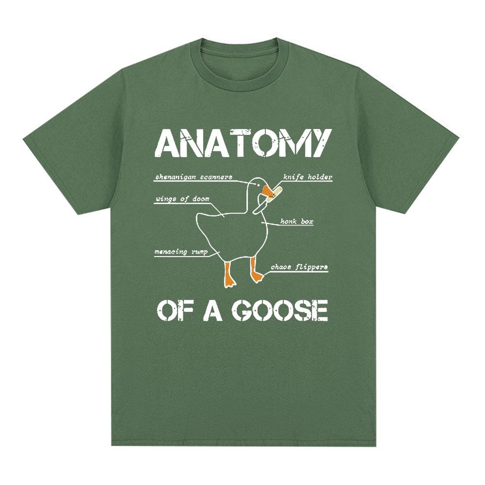 Anatomie einer Gans T-Shirt Lustige Enten Grafik Gaming Gamer T-Shirts Unisex Damen Harajuku Gothic Kurzarm T-Shirts Streetwear