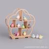 Vintage Bogu Rack Cartoon Mini Colored Birds Doll House Plum Blossom Display Rack Resin Crafts Animal Toys