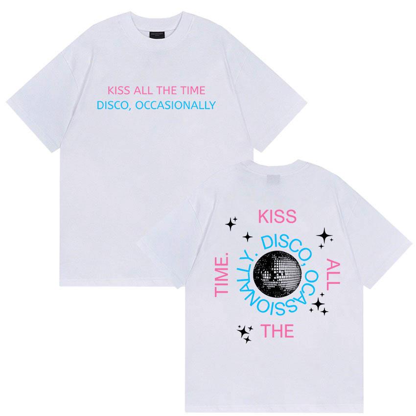 Harry Styles Kiss All The Time Disco Occasionally 2026 T Shirt Unisex Women Fashion Harajuku High Quality Cotton Tshirt Streetwear