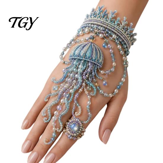 Pulsera Ajustable DIY Kit de Mano con Cuentas, Set para Hacer Joyería con Tejido de Cuentas, Kit de Manualidades de Cadena Hecha a Mano para Regalos de Adultos Amantes de las Manualidades