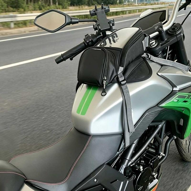 Magnetic Motorcycle Tank Bag Waterproof Transparent Phone Touch Screen Pouch Large Capacity Storage Bag Universal for Riding