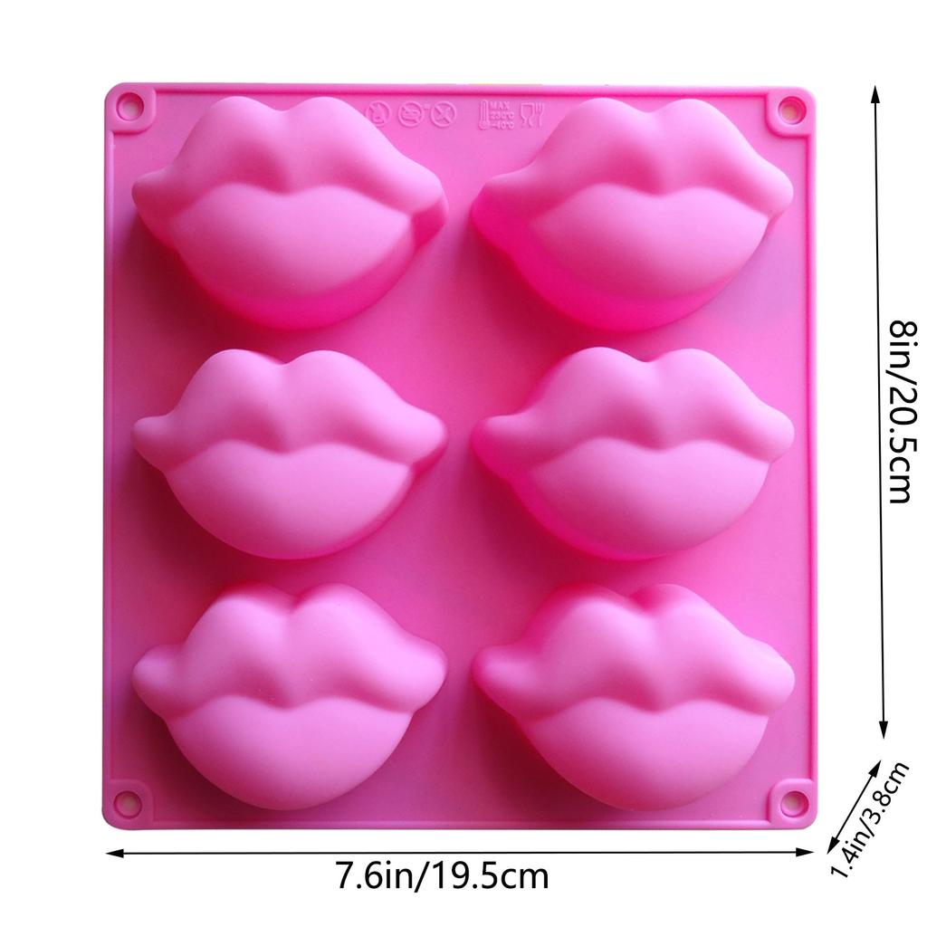 Hot Lips Cake S Silicone, Large 3D Sexy Red Lip Kisses Collection Silicone S, Baking 