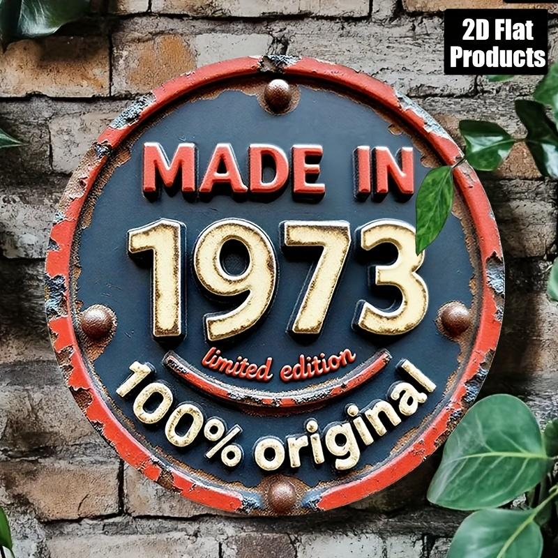 

D Flat pc Vintage Limited Edition Original Retro s WallMounted Plaque Made in Numbered Year Sign for Home 20x20cm(8x8inch)