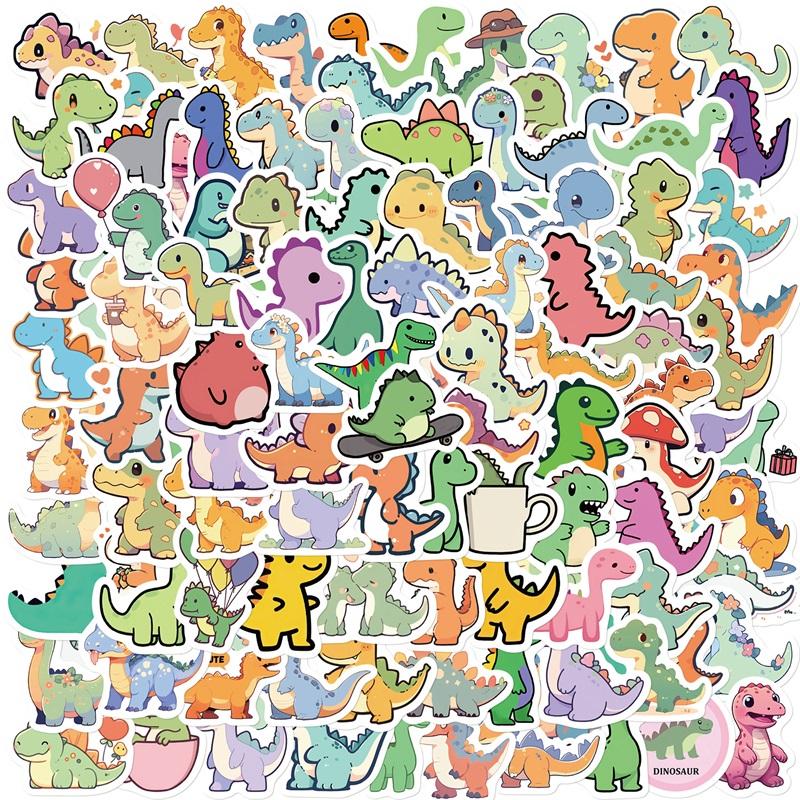 10/30/100PCS Cartoon Small Dinosaur PVC Sticker Aesthetic Decoration Scrapbooking Stationery School Supplies