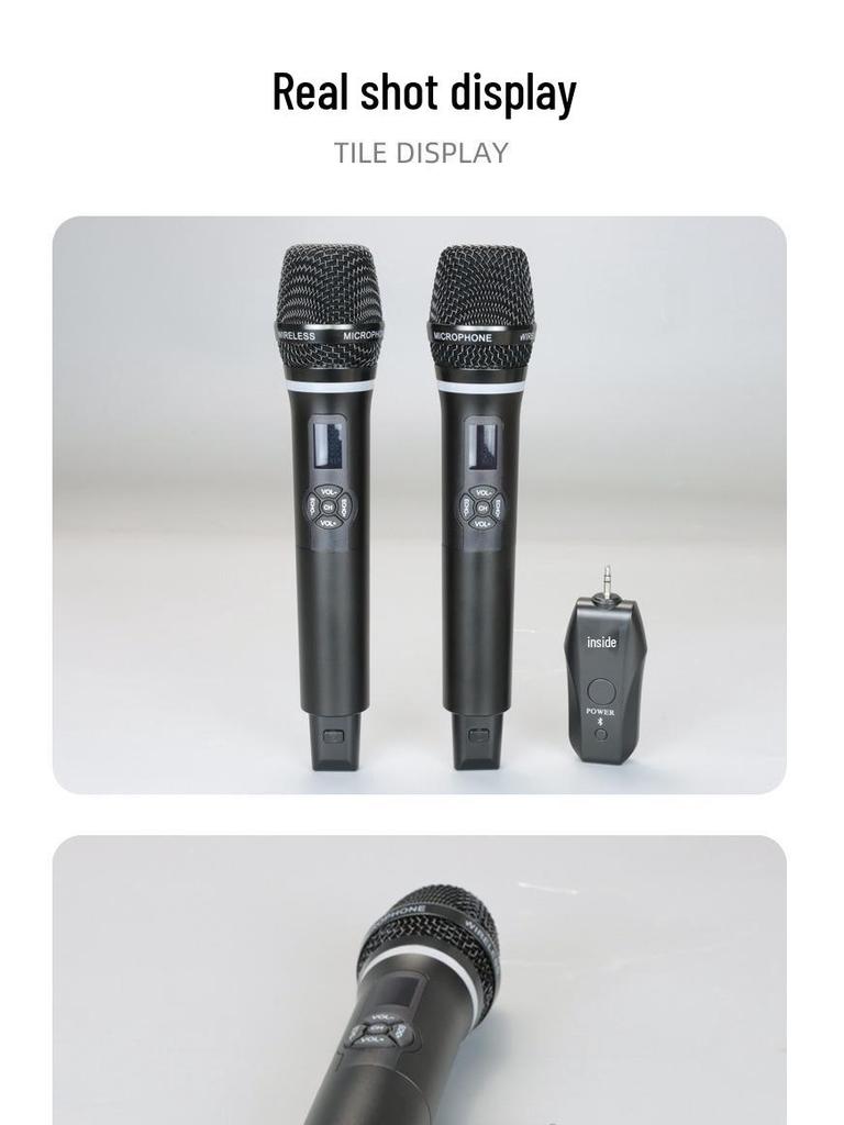 N27 Wireless Bluetooth Microphone for Home KTV with Reverb and Treble/Bass Control
