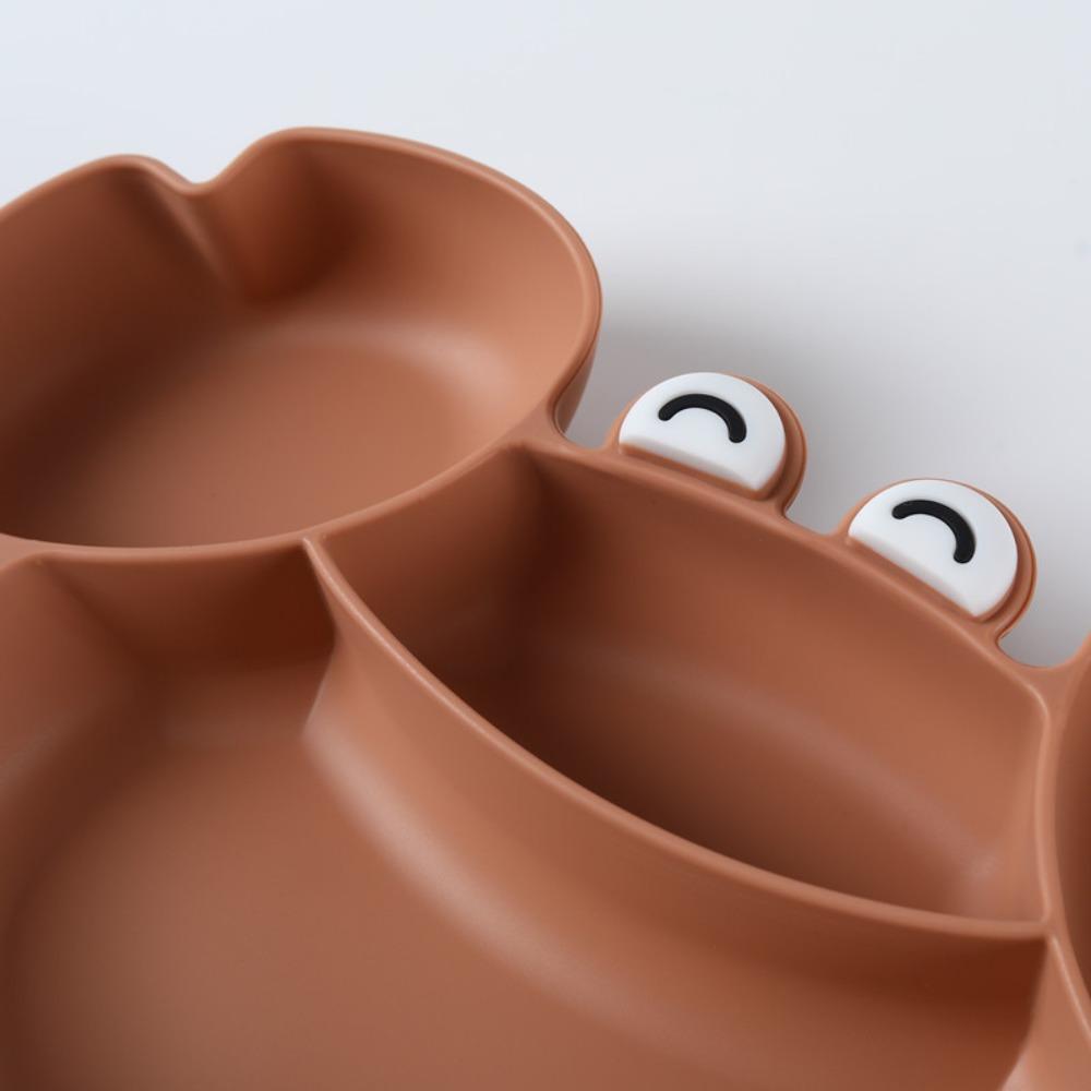 

Flexible Children Crab Silicone Suction Bowls Portable Kids Feeding Bowl Tableware Baby Supplies червоний