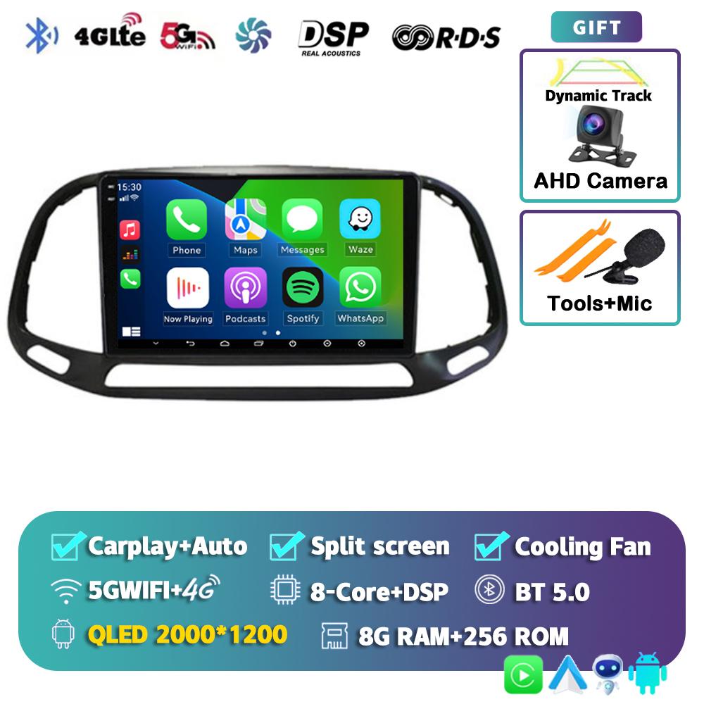 Android 14 Carplay Auto Car Radio For Fiat Doblo 2015 2016 2017 2018 2019 Multimedia GPS Video Player Navigation Stereo 2din DVD