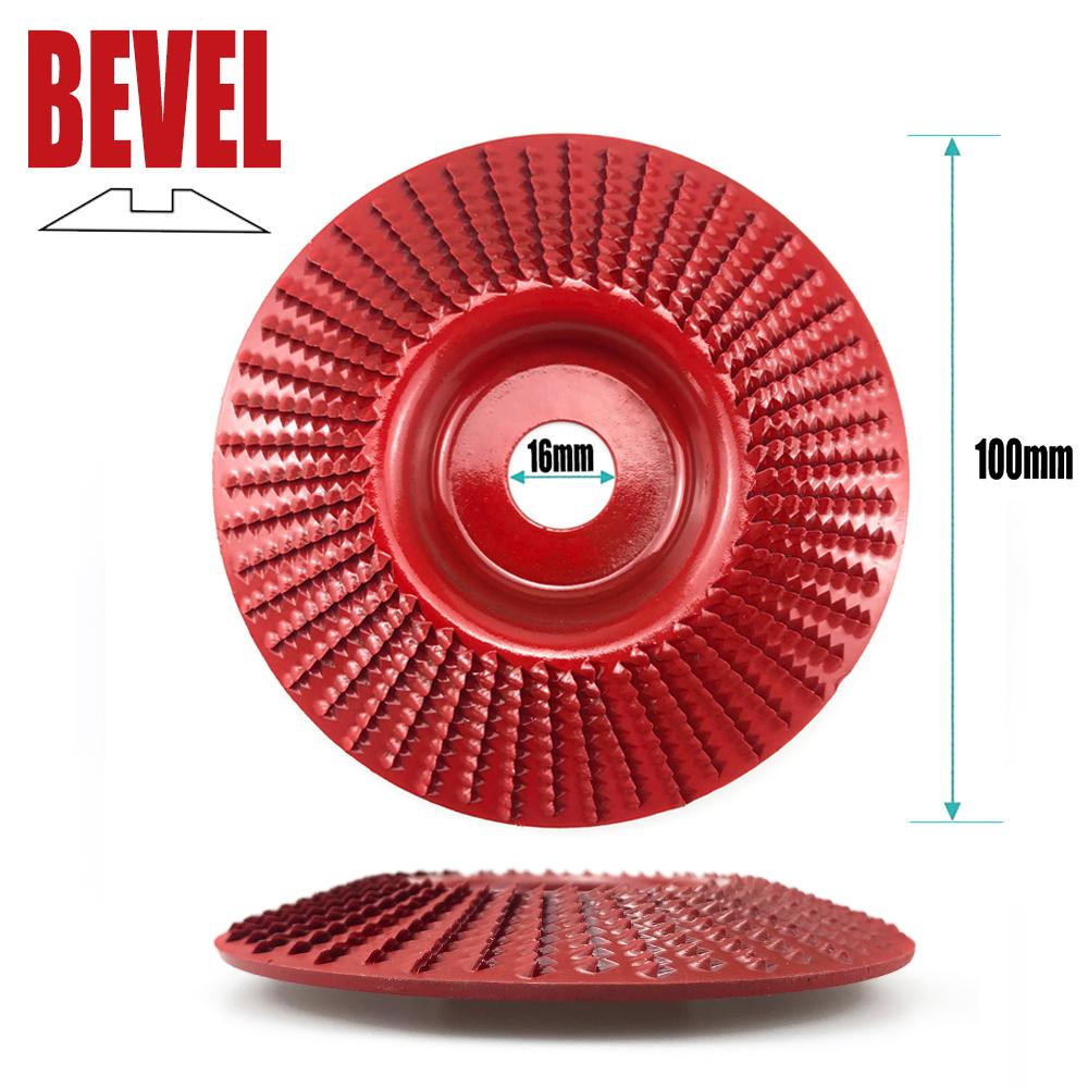 100mm Plane Bevel Angle Grinding Wheel 16/22mm Aperture Rotary Disc Sanding Woods Carving Tool Abrasive Disc for Angle Grinder