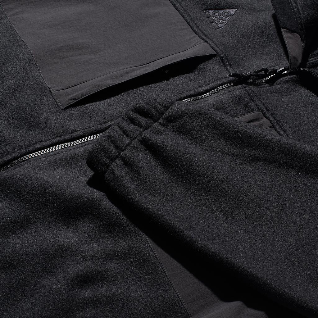 Nike ACG Series Spliced High Collar Fleece Jacket Zip-Up Men Outerwear Black BQ3446-011