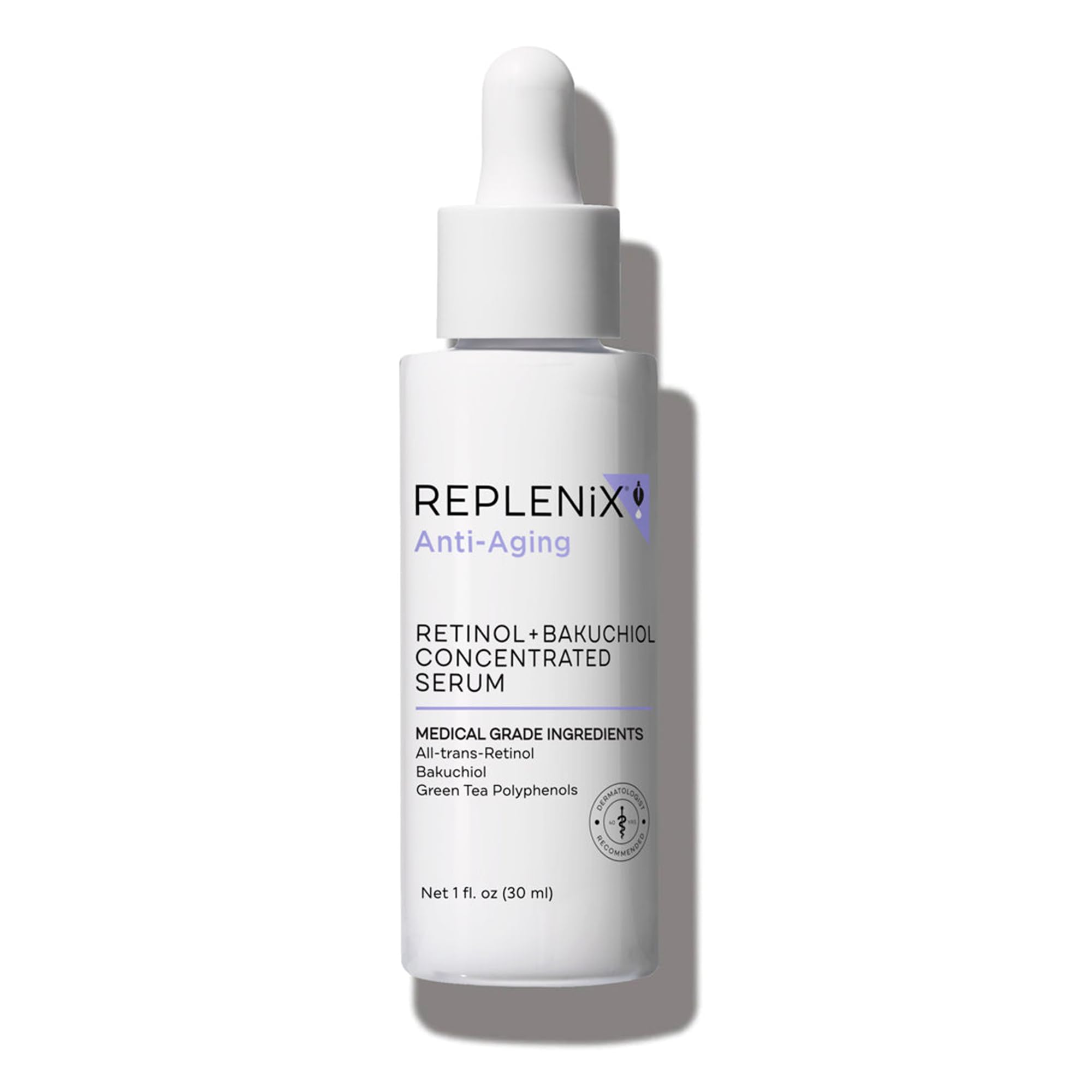 

Replenix Retinol + Bakuchiol Concentrated Serum (30mL) Night Use, Suitable for Sensitive Skin, Anti-Aging Care, Fragrance-Free, Paraben-Free,