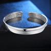 Retro Buddhist Heart Sutra Silver-plated Bracelet, Women's Smooth-faced Princess Silver-plated Bracelet, Fashion Hand Jewelry