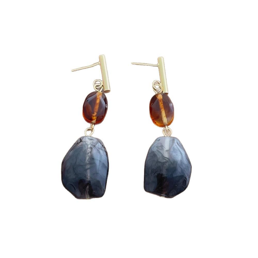 Irregular Color Resin Earrings Geometric Trendy Women Jewelry