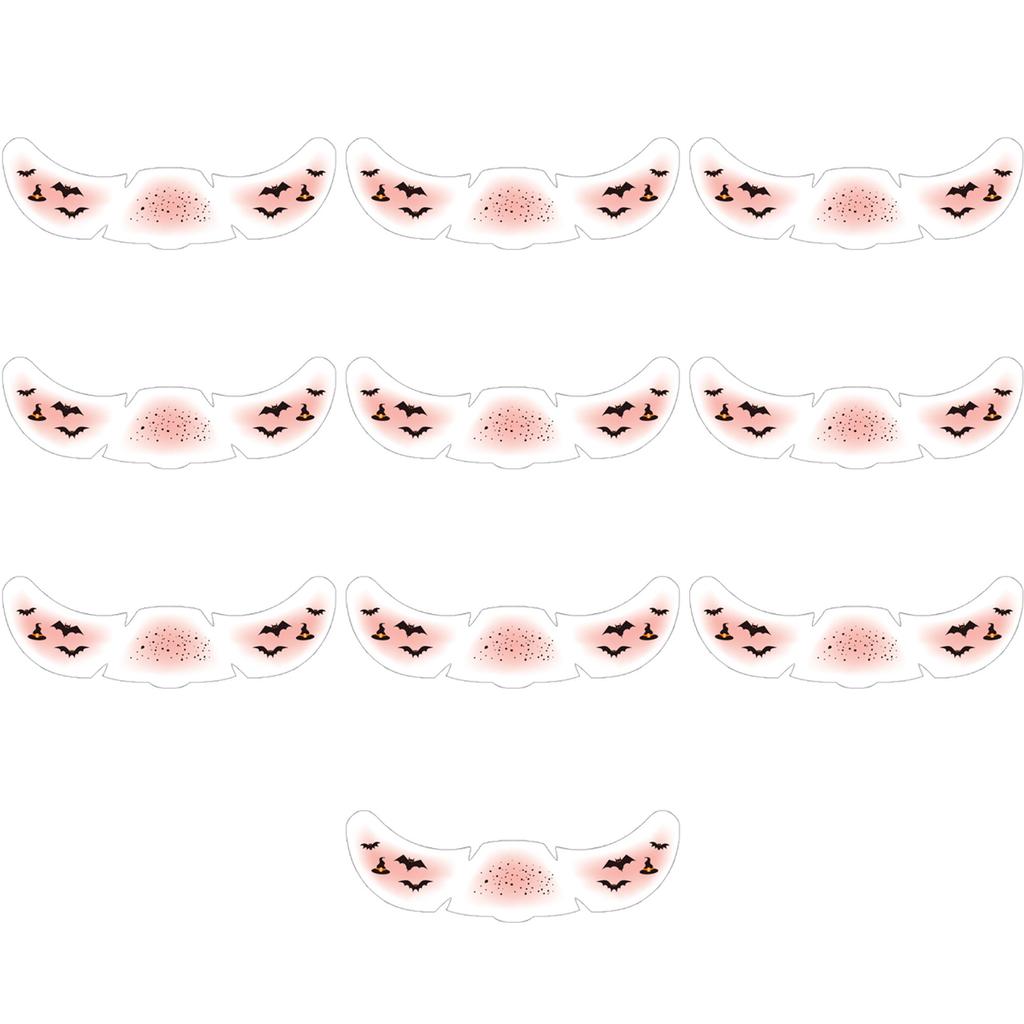 New 10PCS Halloween Face Tattoo Sticker Hot Stamping Freckles Makeup Radiation Fake Freckles Christmas Temporary Tattoo Stickers