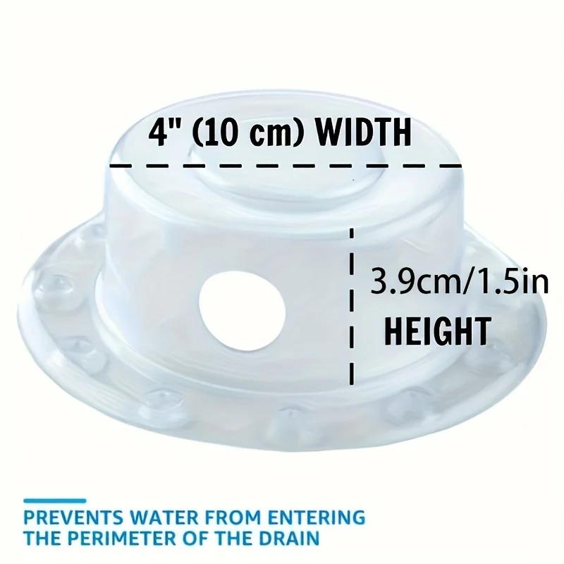 1PC- Transparent Bottomless Bathtub Overflow Drain Cover Bathtub Water Stop Plug Shower Products Spa and Shower Accessories