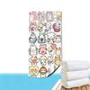 1pc Cute Doodle Cartoon Chibi Animals Beach Towel Microfiber Quick Dry Kawaii Bath Towel For Pool Beach Travel Girls Kids Gift