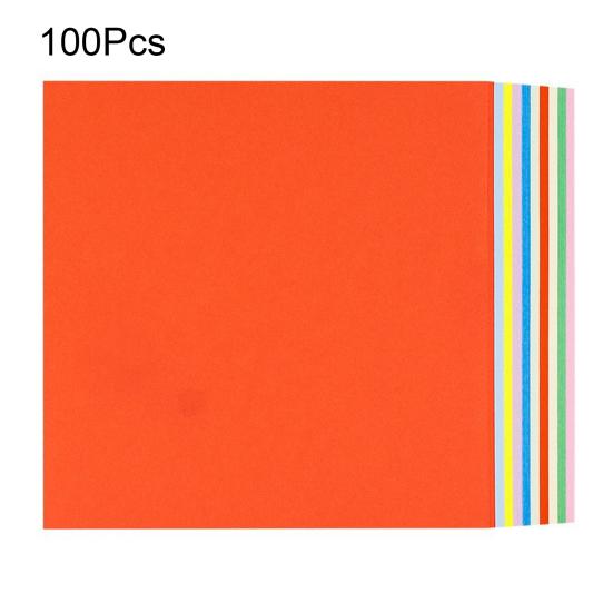 100 Sheets 15/20/25cm Square Origami Paper 10 Colors Double Sided DIY Scrapbook School Arts Crafts Kids Beginner Easy Fold Colorful Origami Sheets