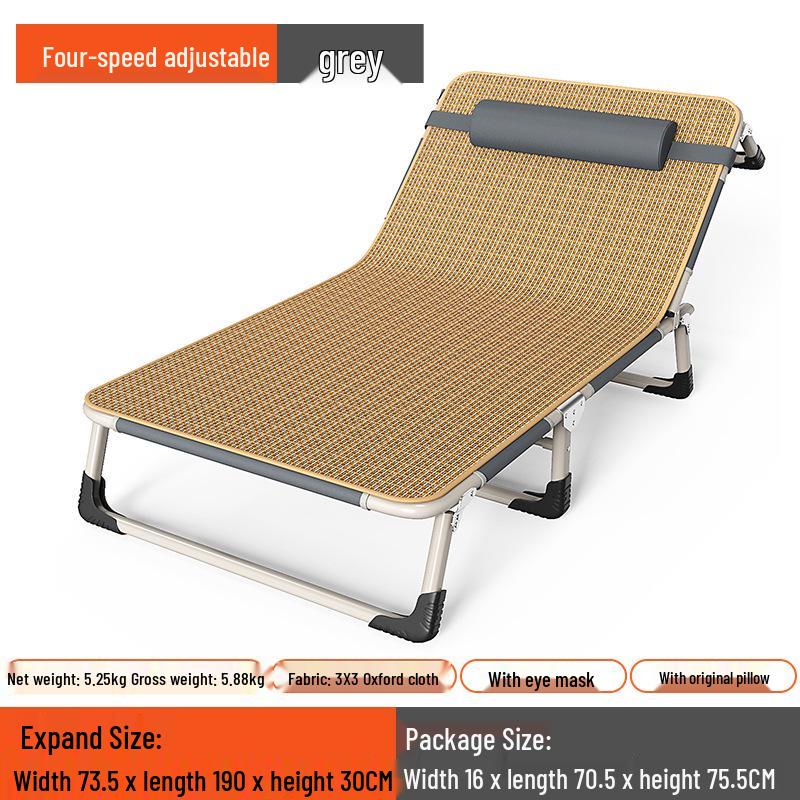 Multi-functional Folding Single Bed: Portable Recliner for Home, Office, and Camping Naps