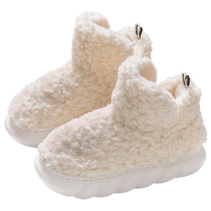 thick-soled snow boots for women's winter home use to keep warm confinement non-slip piled thickened cotton shoes for women's outer wear