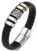 Creative and Fashionable Woven Honeycomb Shape Leather Bracelet for Men, Personalized Trendy Punk Jewelry Accessories for Women
