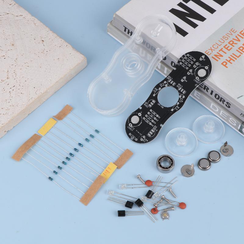 LED Rotující Gyroskop DIY Kit SMD Pájení POV Rotace Barevná Dioda Světelný Tréninkový Gyroskop Kit Sada pro Pájecí Praxi
