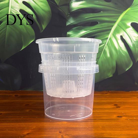 Vochtminnende Plantenbak Clear met Waterreservoir, Plastic Zelfwatergevende Bloempot, Geperforeerde Binnenpot, Decoratief Kantoor Ademende Wortelcontrole