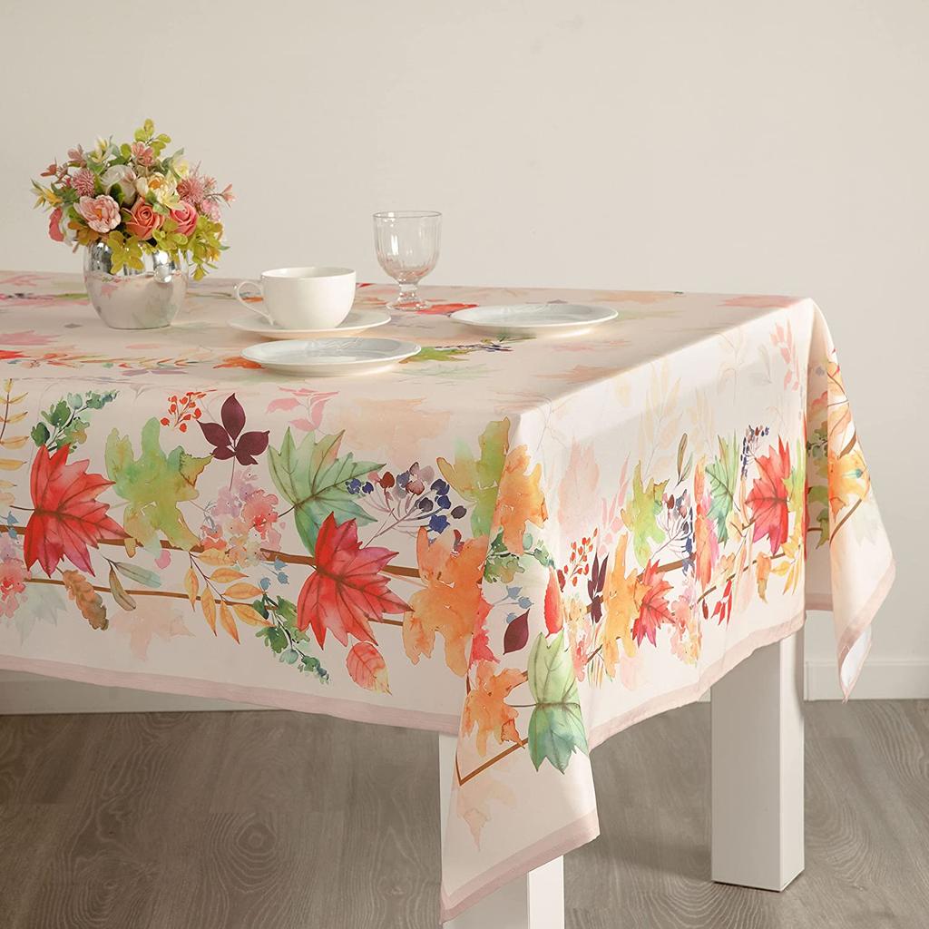 Small Fresh Square Rectangular Tablecloth Suitable for Kitchen Table Decoration Simple Style Plant Tablecloth Decoration