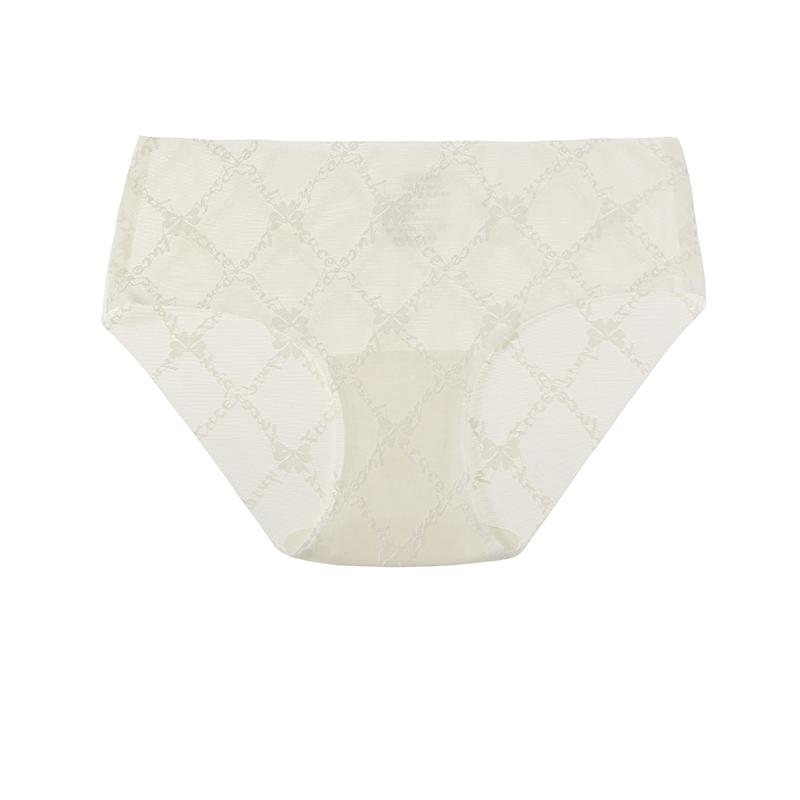 

CINOON Женские Сексуальные Бесшовные Трусики Низкой Посадки С Кружевным Узором Тонкие Дышащие Плотно Прилегающие Трусики M белый