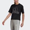 Adidas W Big Logo T Print Sports Short Sleeve Drop Shoulder T-Shirt Women Tops Black GV5174