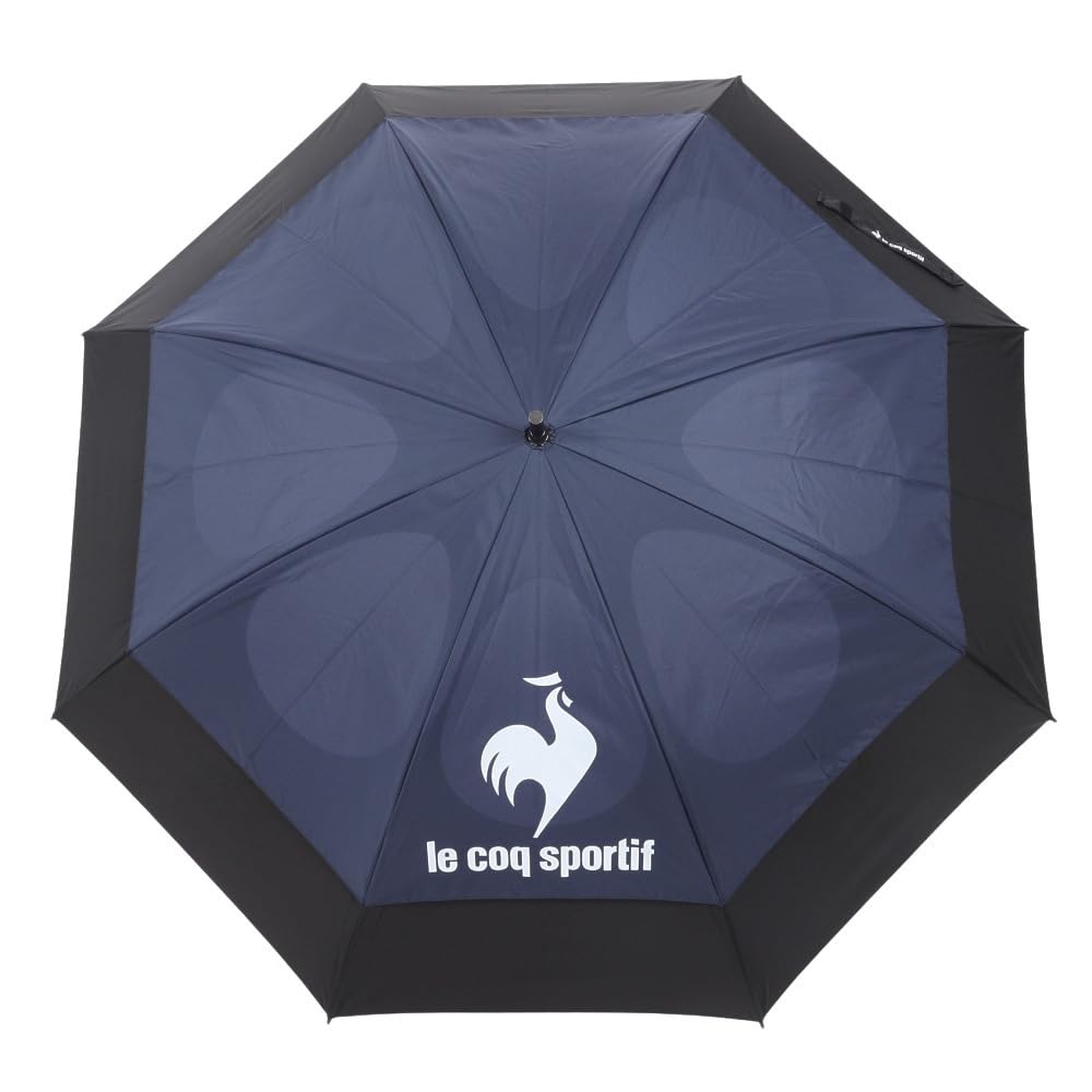 Coq Sportif Umbrella Aero Stream Umbrella Sun Protection Durable Sports Golf QQBXJX06 NVBK FREE [Le Golf] Double-Layered (Navy Black)