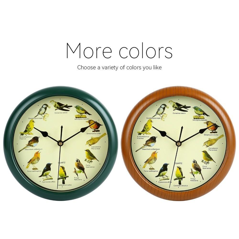 Sound Feature Wall Hanging Clock 10 Inch Musical Wall Clock Singing Bird Clock  Room Decoration