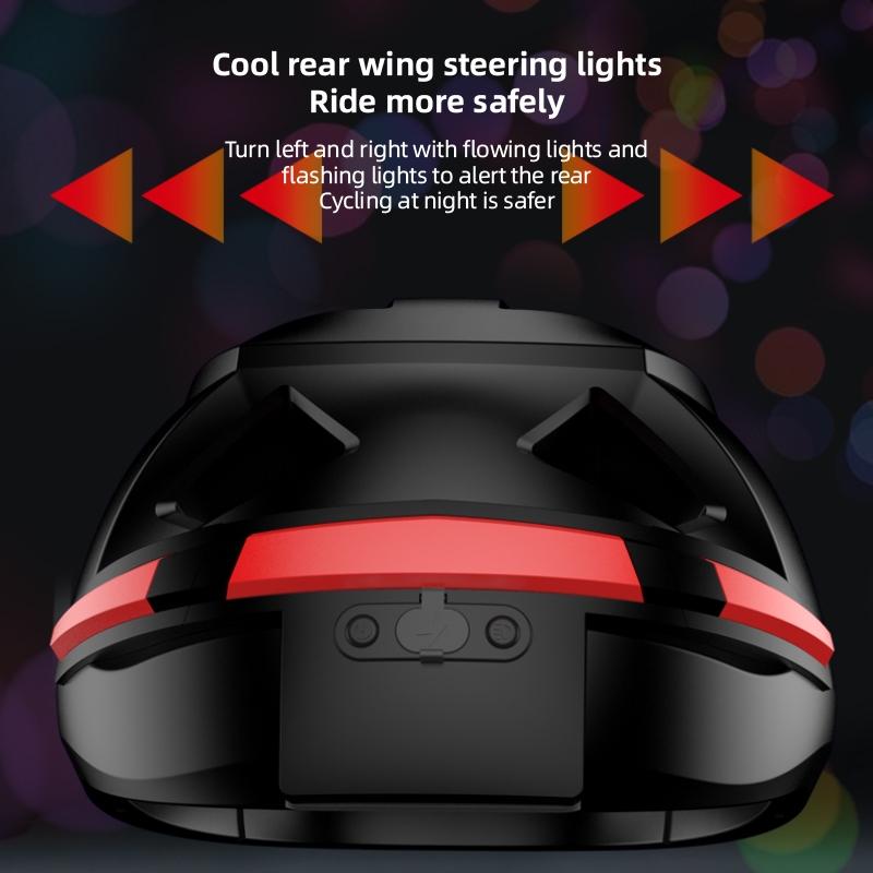 Smart Motorcycle Helmet with Bluetooth Audio, Adjustable Fit and Rear LED Turn Signals